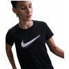 Dámske bežecké tričko s krátkym rukávom NIKE-W NK ONE SWSH HBR DF SS TOP Čierna S