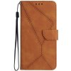 Peňaženkové puzdro Embossing Pattern Stitchy case hnedé – Sony Xperia 10 V