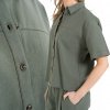 DÁMSKA KOŠEĽA S KRÁTKÝM RUKÁVOM MORAJ ĽANOVÁ VOĽNÁ PLUS SIZE ZELENÁ 3XL