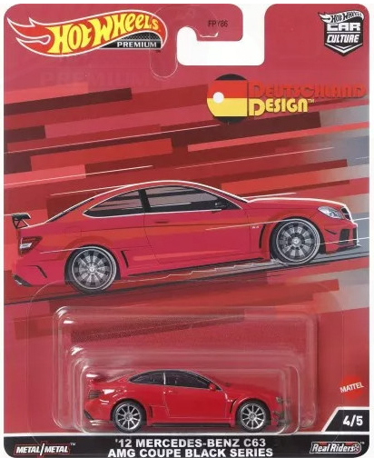 Mattel Hot Wheels Premium Car Culture 12 Mercedes Benz C63 AMG Coupe Black Series Red