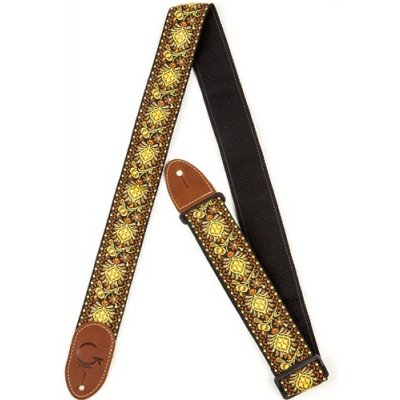 Gretsch G Brand Strap Yellow/Orange Brown Ends