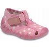 Befado detské papuče na suchý zips ružové, veľkosť 25