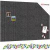 ALLboards Filcové panely na zeď 120×80 cm tmavě šedé, Z12_FELT40x20DARK_GR