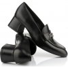 LODIČKY KARL LAGERFELD BONNIE SIGNIA TRIM LOAFER BLACK LTHR