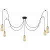 Helam Luster na lanku TUBE 5xE27/15W/230V pavúk čierna/zlatá HE1592 + záruka 3 roky zadarmo + záruka 3 roky zadarmo