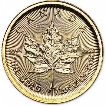 Royal Canadian Mint Maple Leaf Zlatá minca 1/20 oz