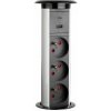 Elektrická zásuvka Strong (Slovenská), výsuvná, 3x230V+USB A+C strieborná