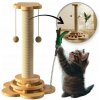 Škrabadlo pre mačky KOT22 43 cm, 4 v 1 hračky s loptičkami