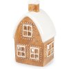 Vianočný domček, kostol na sviečku imitácia perníka - 1 ks 1 prírodná stredná