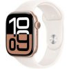 Inteligentné hodinky Apple Watch Series 10 GPS + Cellular 46mm ružovo zlatý hliník - svetlo rumenný športový remienok - S/M (MWY63QC/A)