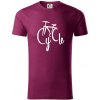Cycle bicykel - Tričko z organickej bavlny - L ( Fuchsiová )