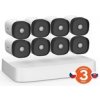 Tenda K8P-4TR - PoE kamerový set 4MPx, 8CH NVR + 8x IP kamera 4MPx IP67, zvuk, web. rozhraní, CZ app