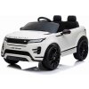 Beneo elektrické autíčko Range Rover Evoque jednomiestne Kožené sedadlá MP3 Prehrávač s prípojkou USB/SD Pohon 4x4 Batéria 12V10AH EVA kolesá Odpružené nápravy Kľúčové trojpolohové štar bielá