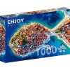 ENJOY Puzzle Letecký pohled na Primošten, Chorvatsko 1000 dílků