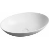 THIN oválne umývadlo 600x400x145mm, na dosku, matná biela