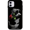 TopQ Zadný silikónový kryt DARK na iPhone 11 Pitbull Love