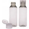 Plastová fľaša, priehľadná, 50 ml, odklápací vrch