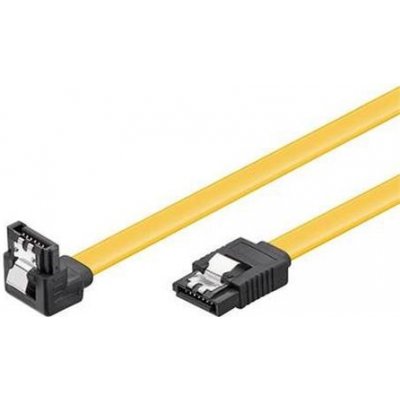 PremiumCord 1.0m SATA 3.0 datový kabel 1.5GBs / 3GBs / 6GBs, kov.západka, 90°