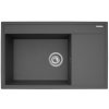 Pyramis Granitový drez s odkvapkávačom Camea 1B 1D, iron grey LH, 79 x 50 cm