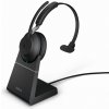 Bezdrôtové slúchadlá Jabra Evolve2 65 MS Mono USB-A Stand Black (26599-899-989)