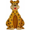 Dvěděti Dřevěná magnetka velká Leopard