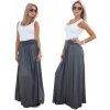 Fashionweek Dlhá letni sukňa z vzdušného materialu MAXI MF5 / M266 Farba: grafit, Veľkosť: Universal