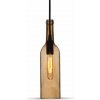 Závesné svietidlo do baru Bottle v hnedej farbe