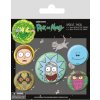 Pyramid International Sada placek Rick and Morty - Hlavy, 5 ks