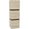 Závesná skrinka do kúpeľne Devo Viva 2.0 ľavá dub halifax biely 40 x 12,7 x 35 cm VV2-S3DP40x35-P29