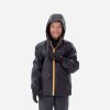 QUECHUA Detská zimná nepremokavá turistická bunda SH100 3v1 do -0,5 °C 7-15 rokov šedá 14-15 r (161-172 cm)