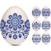 Dekoračná fólia na vajíčka 12 ks - folklórna modrá