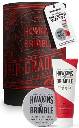 Hawkins & Brimble krém na holenie 100 ml + balzam po holení 125 ml darčeková sada