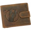 Divoká L895-010 hnedá znamenie rakovina horoskop kožená peňaženka 12,8 x 9,5 x 2,8 cm