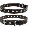 WAU DOG Kožený obojok pre psy s variabilnou dĺžkou čierny Obvod krku: max 69cm, šírka: 35 mm