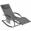 tectake 406169 záhradné lehátko taya, ergonomické, hojdacia funkcia - šedá, za kus