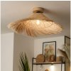 Brilagi - LED prisadený luster CERIA BOHO 1xE27/40W/230V pr. 70 cm ratan/dub BG3985+EG781136 + záruka 3 roky zadarmo