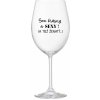 SOM KRÁSNY A SEXY! (A TIEŽ ŽENATÝ...) - priehľadný pohár na víno 350 ml