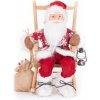Dekorácia MagicHome Vianoce, Santa, sediaci, 46 cm