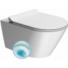GSI KUBE X COLOR KUBE X závesná WC misa, GeniusFlush, 36x55cm, biela dual-mat 941309