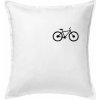 Obrázok kolesa na prsníku horský bicykel - Vankúš 50x50 - 50x50 - Vrátane výplne ( Biela )