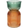 Sklenená váza SAME DUO 21cm zelená broskyňová