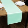 Biante Saténový behúň na stôl polyesterový Satén LUX-059 Svetlo mintový 35x120 cm