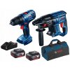 BOSCH GBH 180-LI príklepová vŕtačka + GSR 180-LI skrutkovač 18V 2x4,0Ah taška