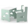 WoodStar Detský stolík a stolička s obláčikom Farba: mätová