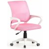 Ružové kancelárske kreslo GIOSEDIO NFX012 | Otočné, ergonomické, so sieťovinou