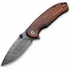 CIVIVI C2020DS-2 Pintail Damascus Cuibourtia Wood vreckový nôž 7,6 cm, damašek, drevo