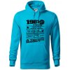 1981 v kocke - Mikina pánska Cape s kapucňou - 3XL ( Svetlý tyrkys )