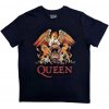 Queen Tričko Classic Crest Unisex Navy Blue XL