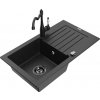 MEXEN/S MEXEN/S - Pablo granitový drez 1-miska vrátane batérie Carla, čierna/strieborná metalík 6510-73-670700-70-B