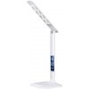 Solight LED stmievateľná stolná lampička s displejom, 7W, voľba teploty svetla, biely lesk